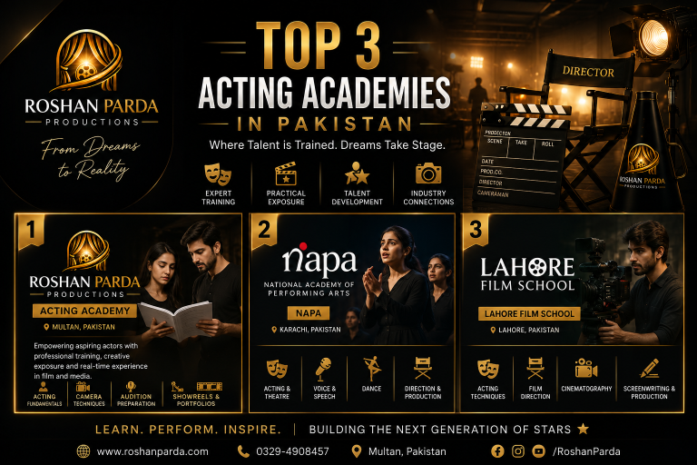 Top 3 Acting Academies in Pakistan for Aspiring Actors and Performers